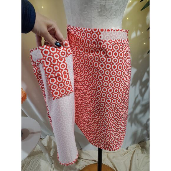 RipSkirt Hawaii Adjustable Length 2 Wrap Skirt Womens XL Geo Print Pockets Red - Picture 6 of 11